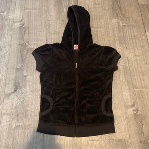 Juicy Couture Zip Up Short Sleeve Top